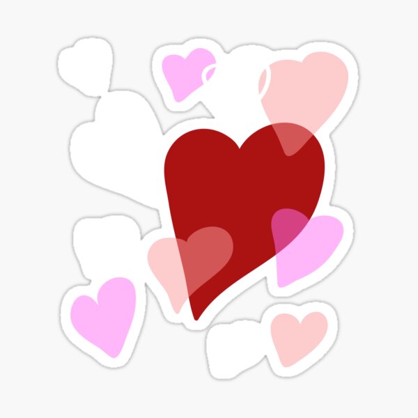 Hearts and love. Emotion and romance Sticker