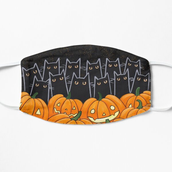 Black Cats & Jack-o-Lanterns Mask