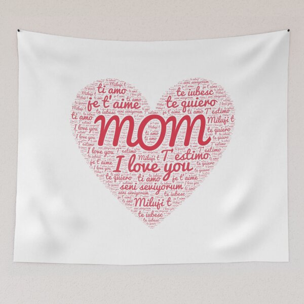Item preview, Mom I love you - word cloud heart with different languages  designed and sold by MustaFighter.