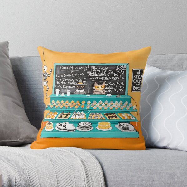The Halloween Bakery Throw Pillow