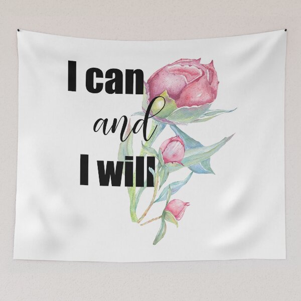 Item preview, SHORT MOTIVATIONAL QUOTE, I can and I will designed and sold by latiendadearyam.