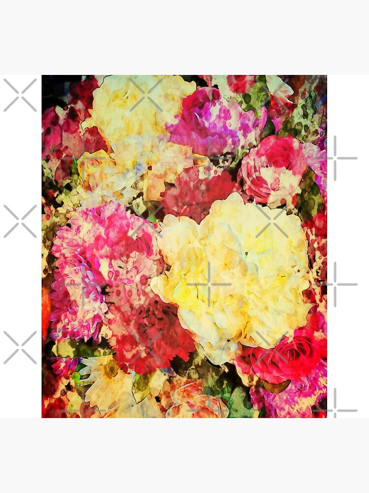 Springtime Bouquet Art - Floral Gift by OneDayArt