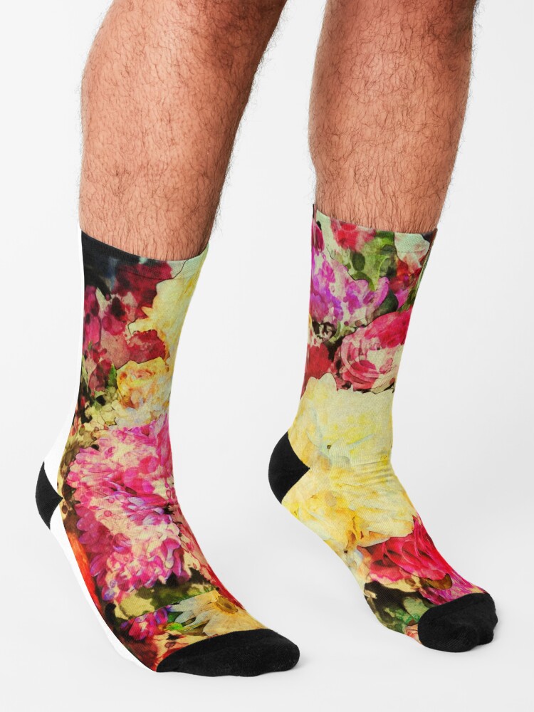 Alternate view of Springtime Bouquet Art - Floral Gift Socks