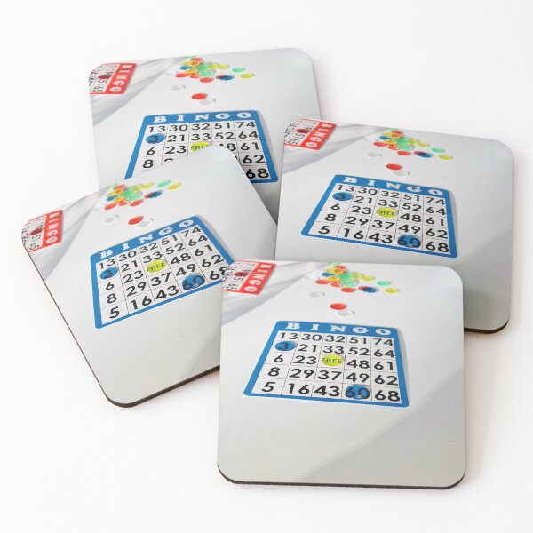 Item preview, I LOVE BINGO FUN paper blue bingo card with blue and yellow plastic chips  designed and sold by super_shimizu.