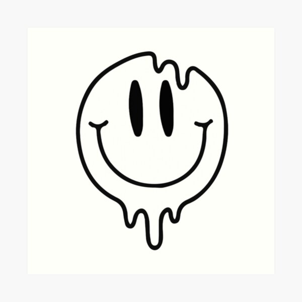 "Melting smiley face" Art Print for Sale by camilavg | Redbubble