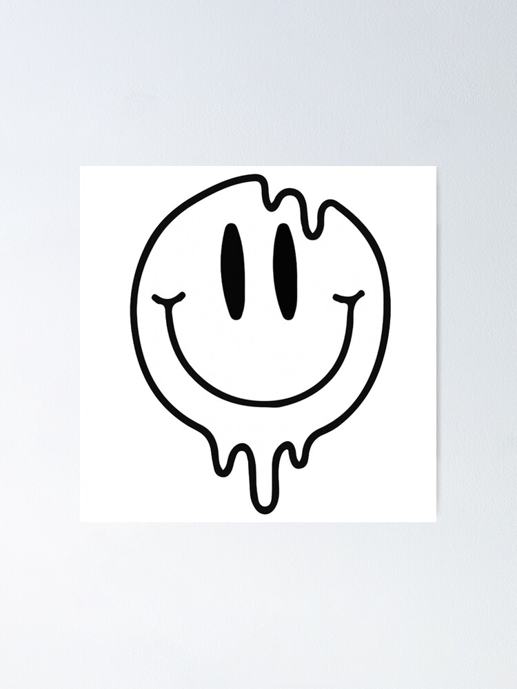 "Melting smiley face" Poster by camilavg | Redbubble