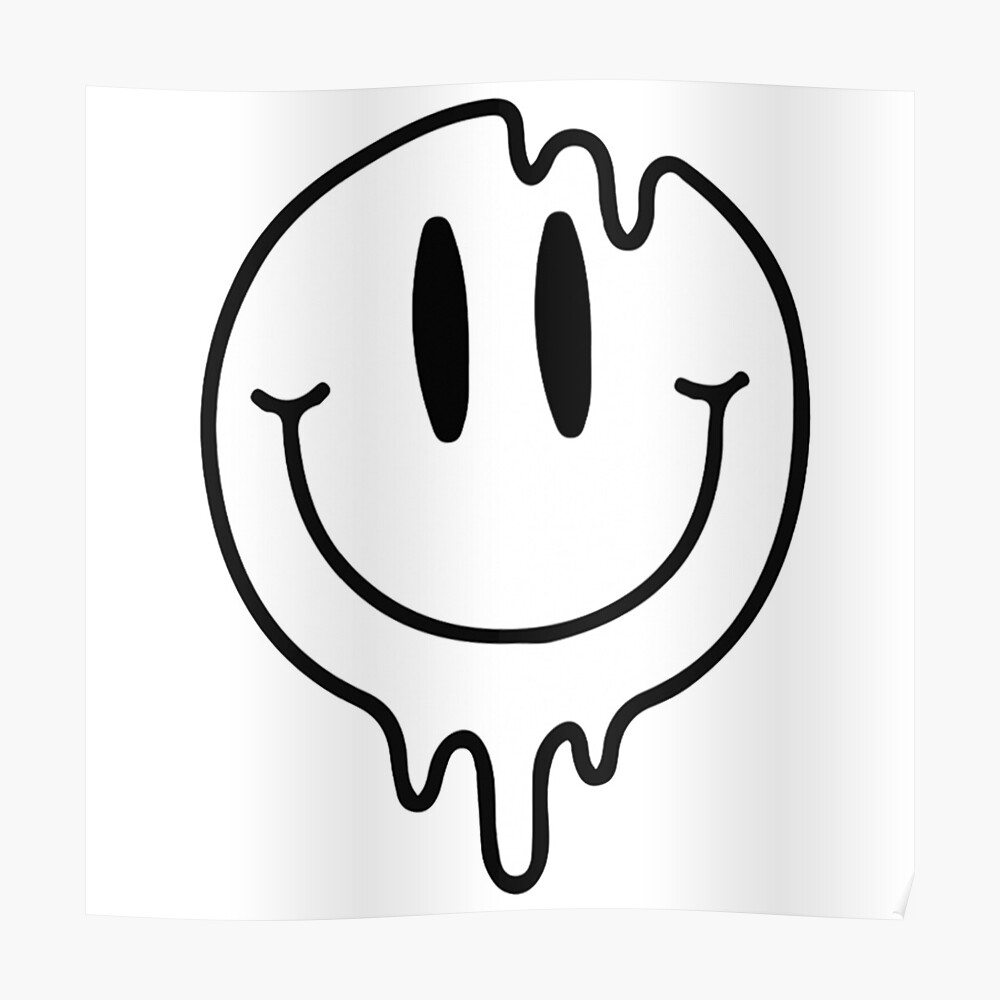 Download Melting Smiley Face Sticker By Camilavg Redbubble