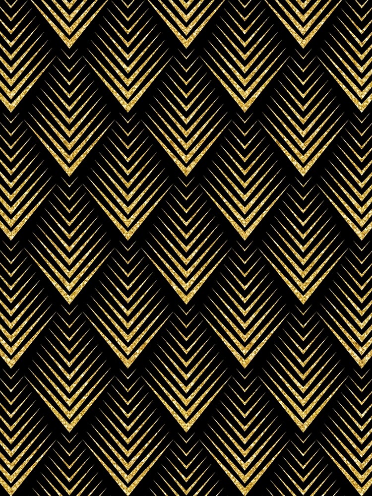 "Black & Gold Art-Deco Pattern" A-Line Dress by artonwear | Redbubble