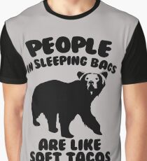 Camping Humor - Bear Food Graphic T-Shirt
