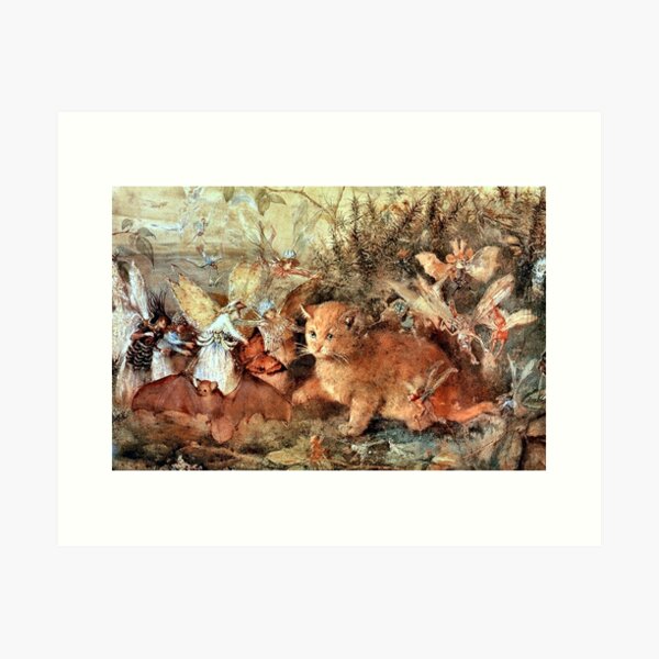 Item preview, Cat Among the Fairies - John Anster Fitzgerald designed and sold by forgottenbeauty.