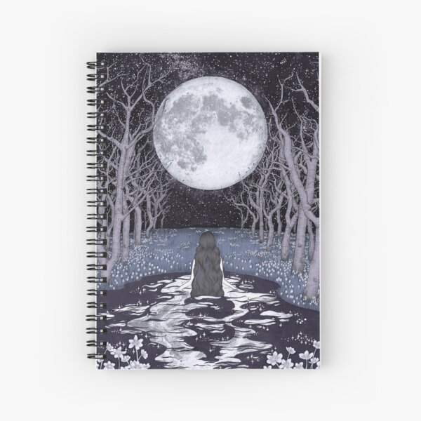 The Moonlight Bather Colour Version Spiral Notebook