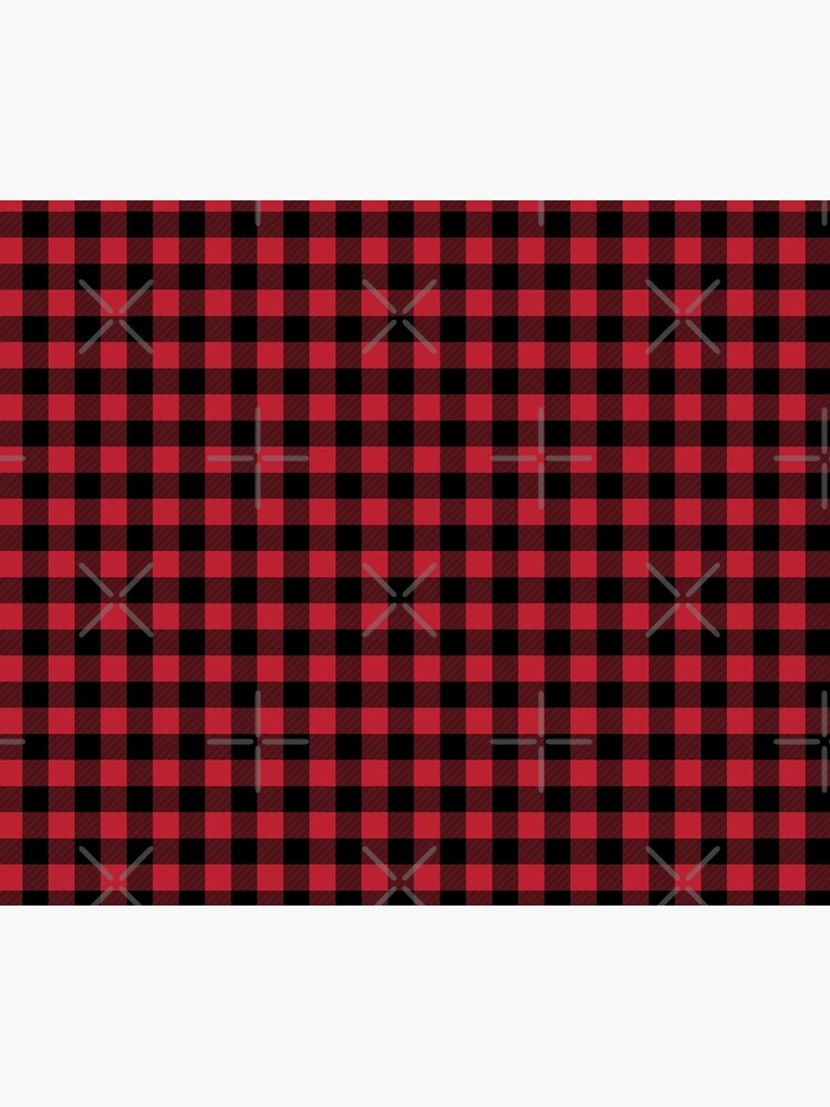 Buffalo Plaid - Red and Black Check by littlearrow