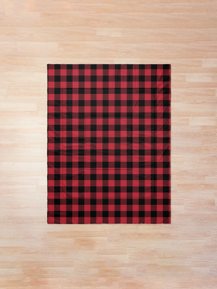 Alternate view of Buffalo Plaid - Red and Black Check Comforter
