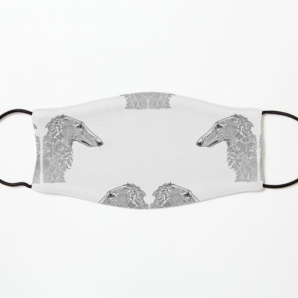 Borzoi Pattern flash illustration Kids Mask
