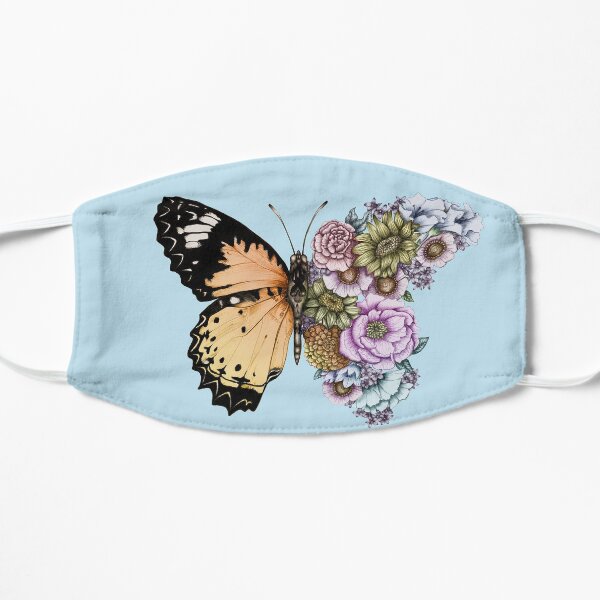 Butterfly in Bloom II Flat Mask