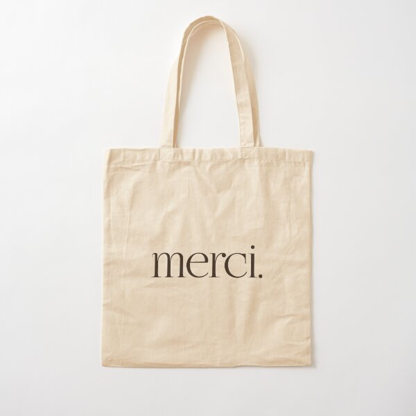 Merci Women Big Canvas Shoulder Bags French Print Eco Friendly