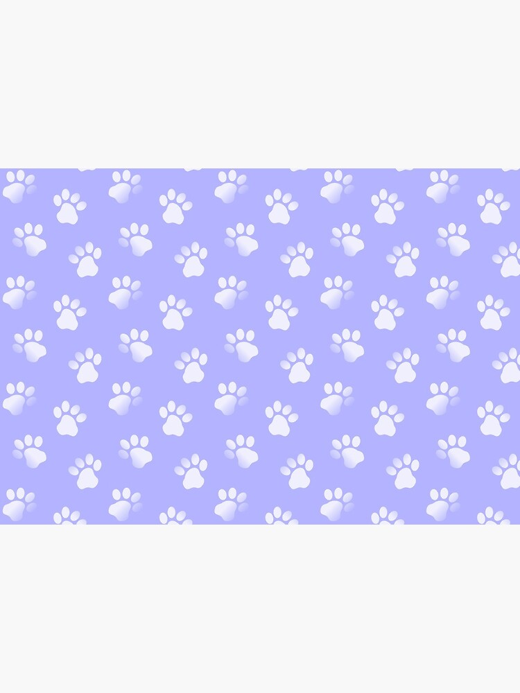 Animal Paw Prints Cats Dogs Purple and White by RootSquare