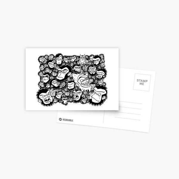 Too Many Monkeys! Postcard