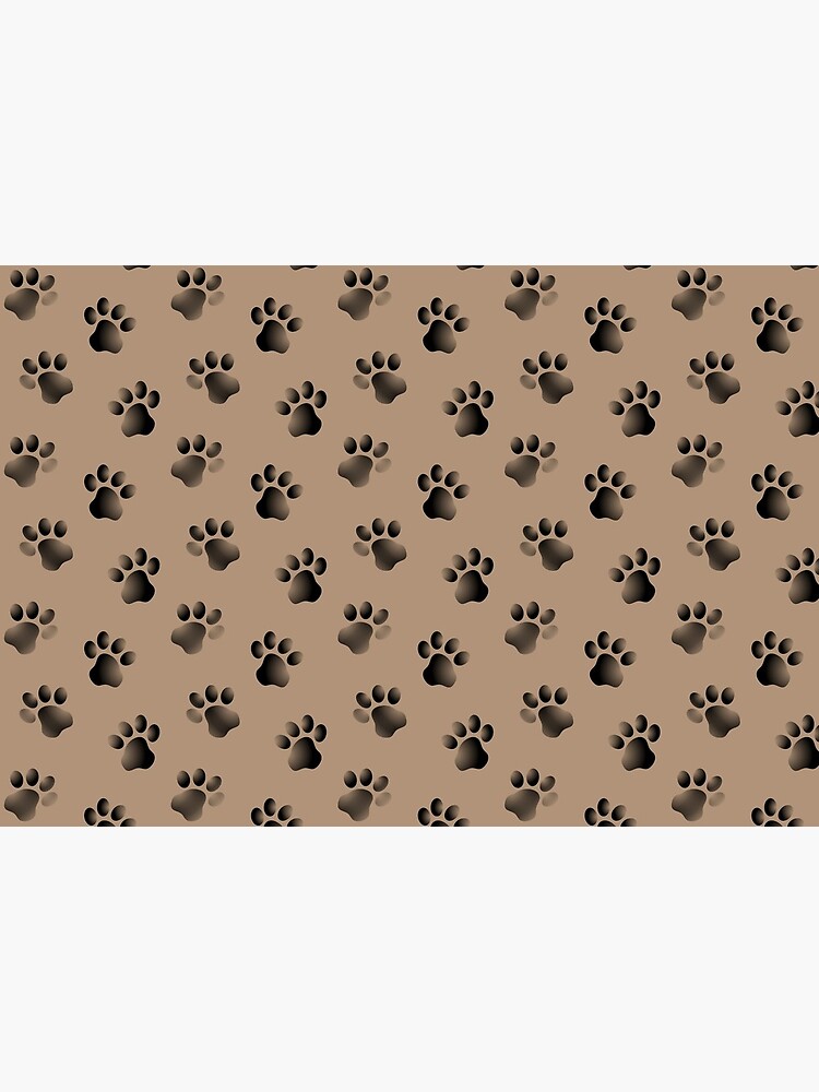 Animal Paw Prints Cats Dogs Black and Brown by RootSquare