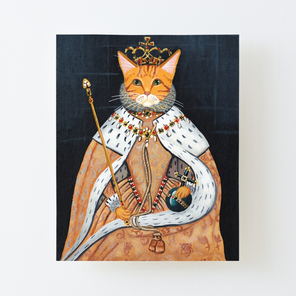 The Coronation - Elizabethan Cat Art Board Print for Sale by kilkennycat