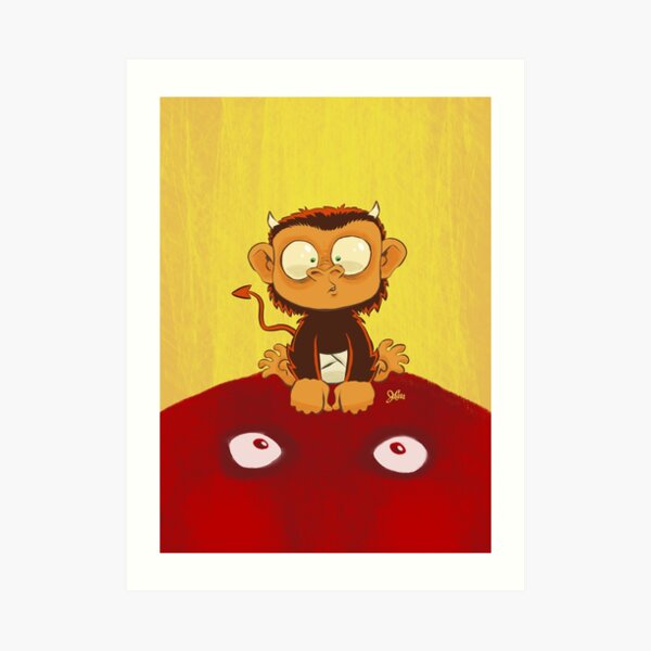 Devil Monkey Wants to be Friends Art Print