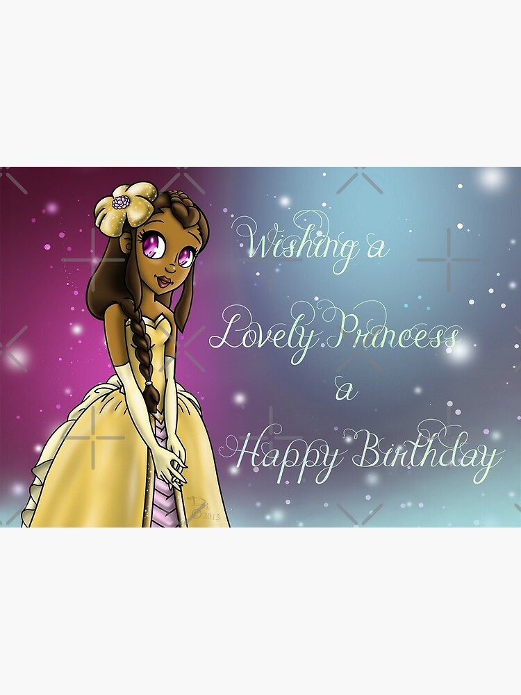 African American Princess Birthday Card Blank Inside Greeting Card By Treasured Gift Redbubble