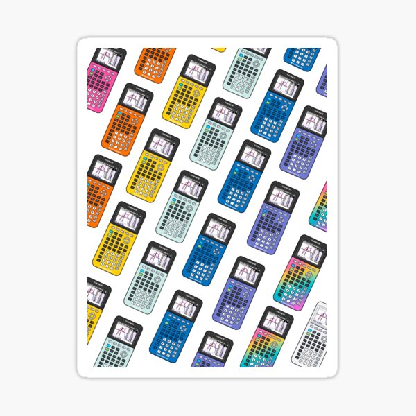 "Rainbow TI 84 Calculators" Sticker for Sale by buynomials Redbubble