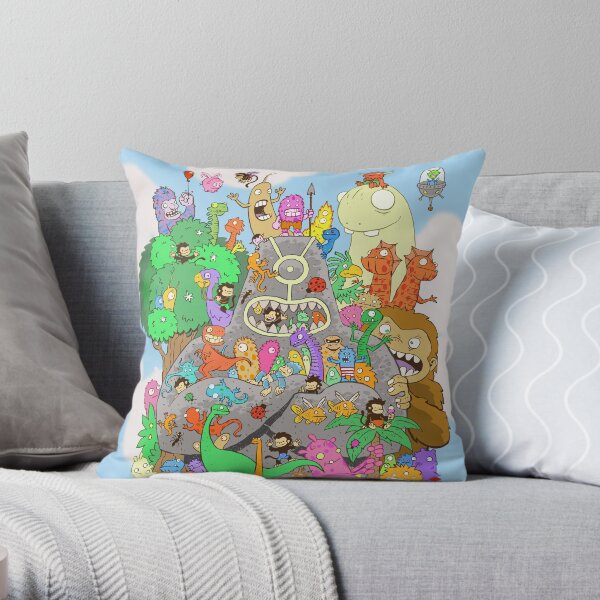 All Kinds of Critters Throw Pillow