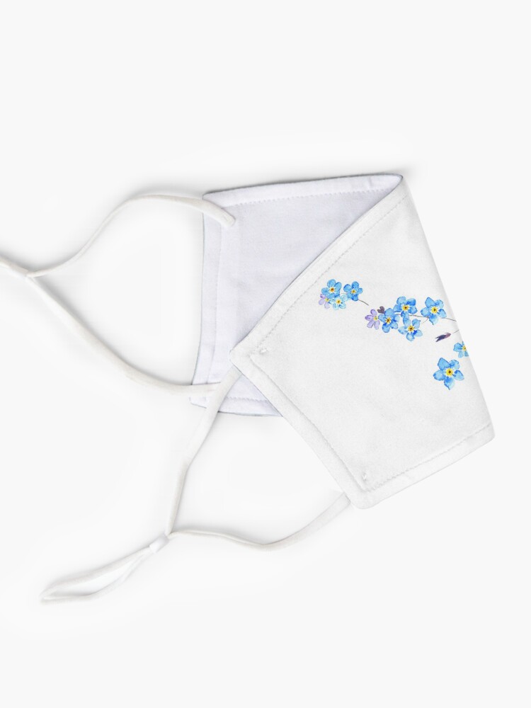 Alternate view of blue forget me not Mask