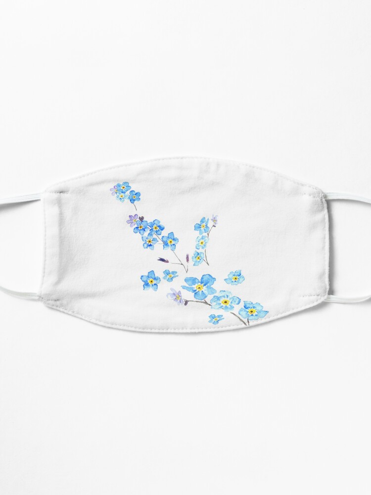 Alternate view of blue forget me not Mask