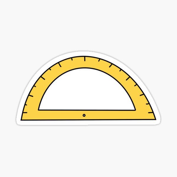 "Yellow Protractor" Sticker for Sale by buynomials Redbubble