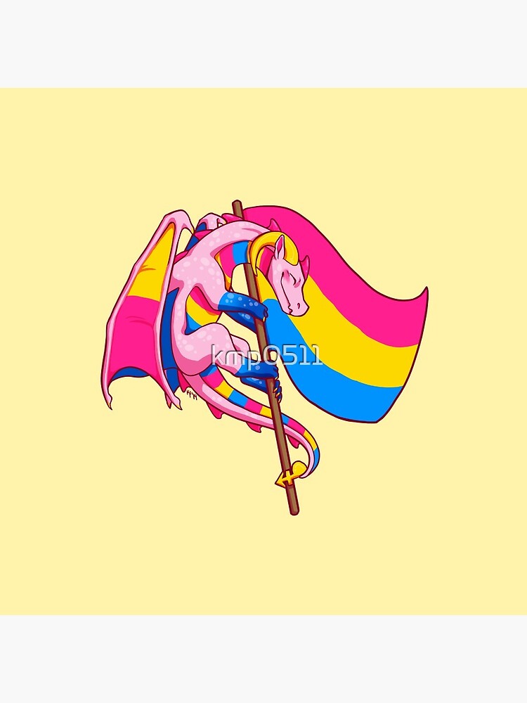 Pansexual Pride Flag Dragon 3rd Edition Pin For Sale By Kmp0511