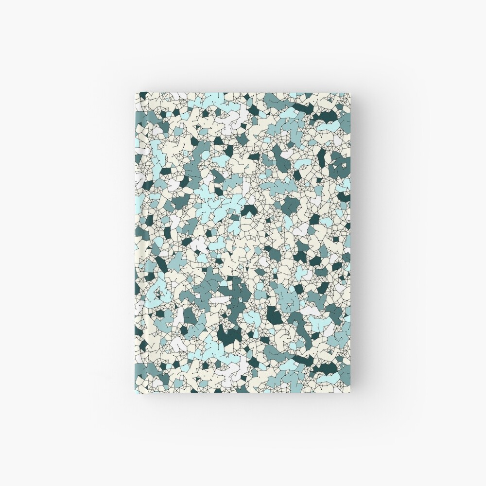 Broken Camo Teal Hardcover Journal