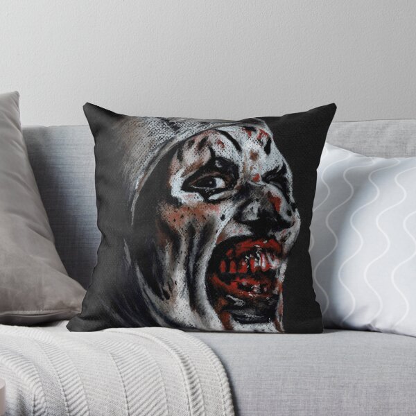 A is for Art the Clown Throw Pillow