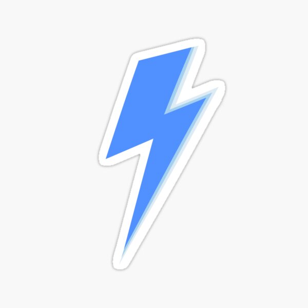 blue lightning bolt Sticker