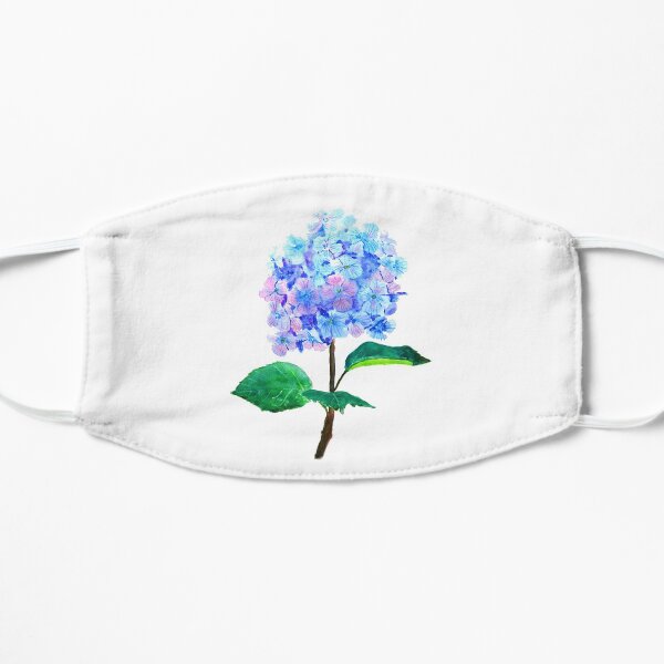 blue purple hydrangea flower Mask
