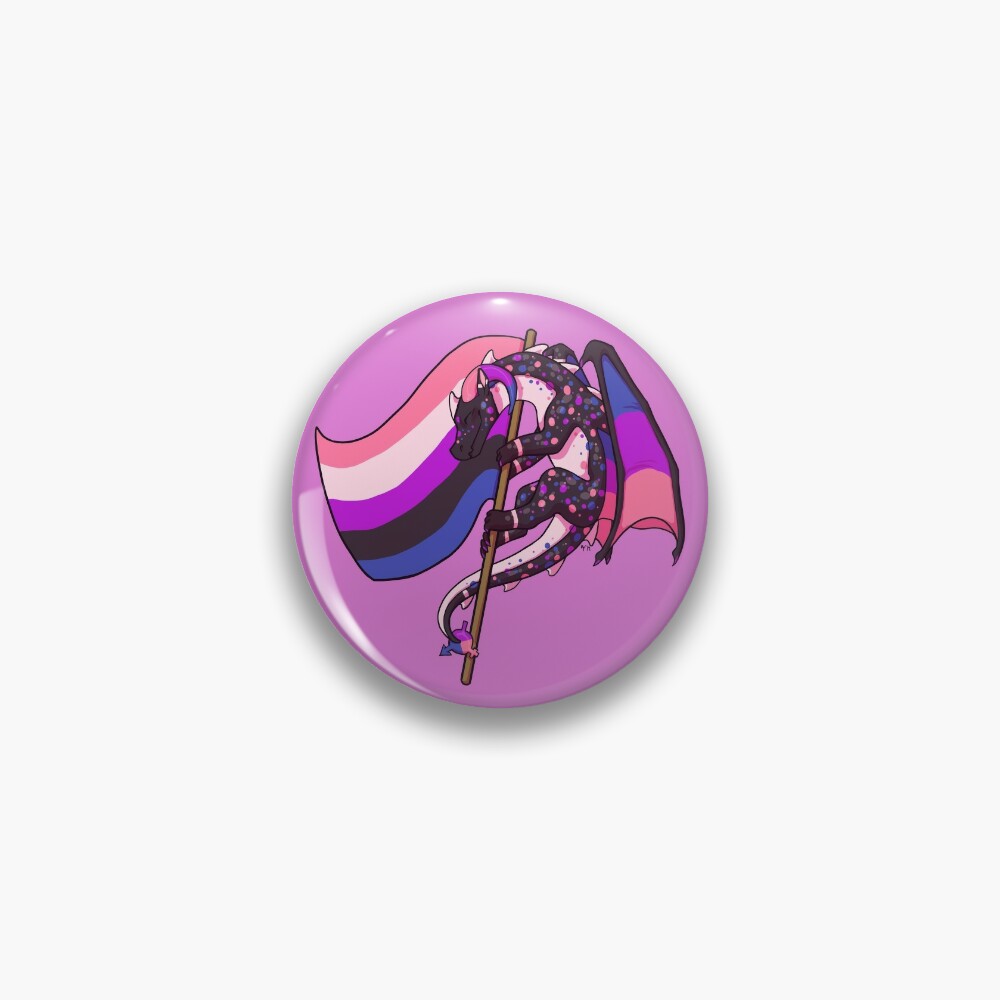 Genderfluid Pride Flag Dragon 3rd Edition Pin For Sale By Kmp0511 Redbubble 8267