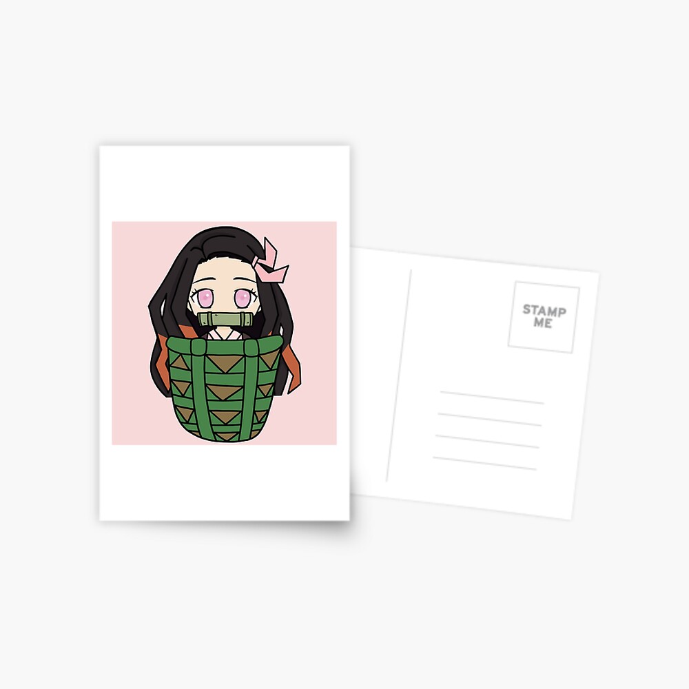 Nezuko Basket Kimetsu No Yaiba Demon Slayer Postcard By Kikooart27 Redbubble 