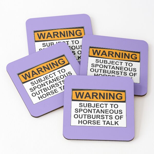 Item preview, WARNING: SUBJECT TO SPONTANEOUS OUTBREAKS OF HORSE TALK designed and sold by Bundjum.
