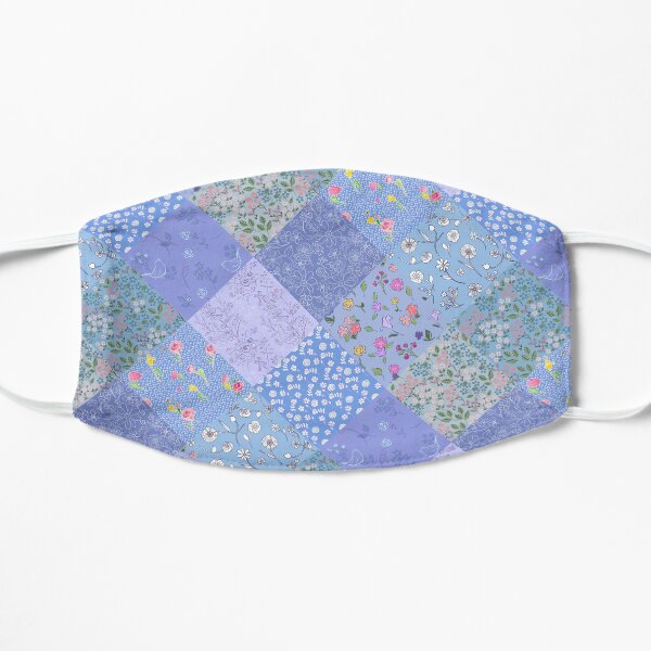 Something Blue Diamond Patchwork Quilt by Tea with Xanthe Flat Mask
