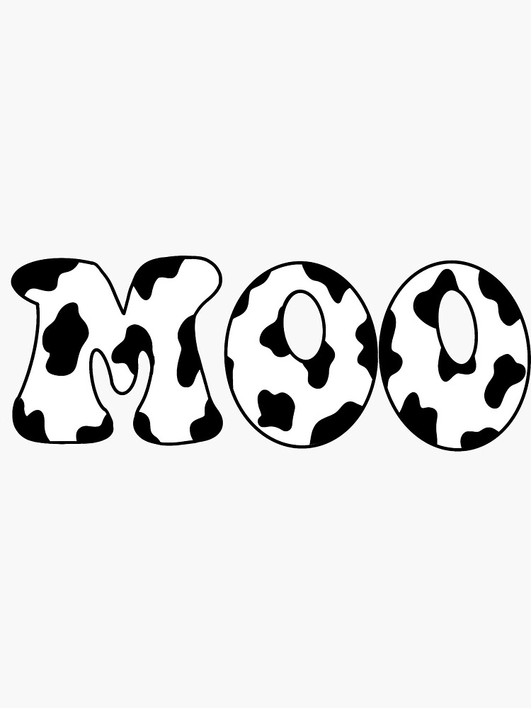 cow print moo! | Sticker