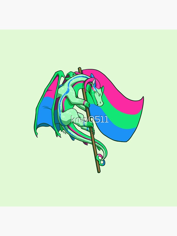 Polysexual Pride Flag Dragon 3rd Edition Pin By Kmp0511 Redbubble