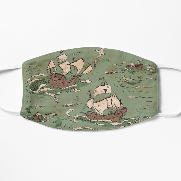 Ships a-sailing Flat Mask