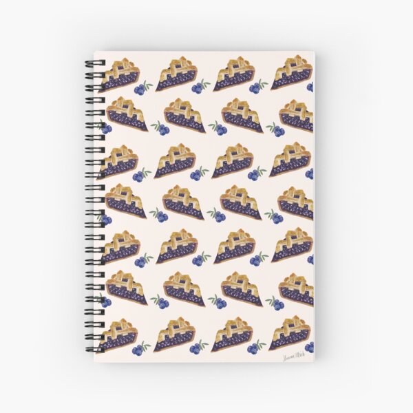 Blueberry Cobbler Pattern Spiral Notebook
