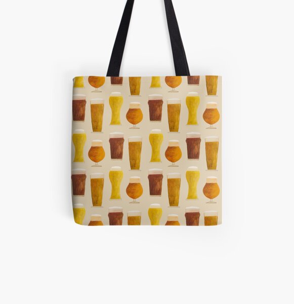 Beer Pattern All Over Print Tote Bag