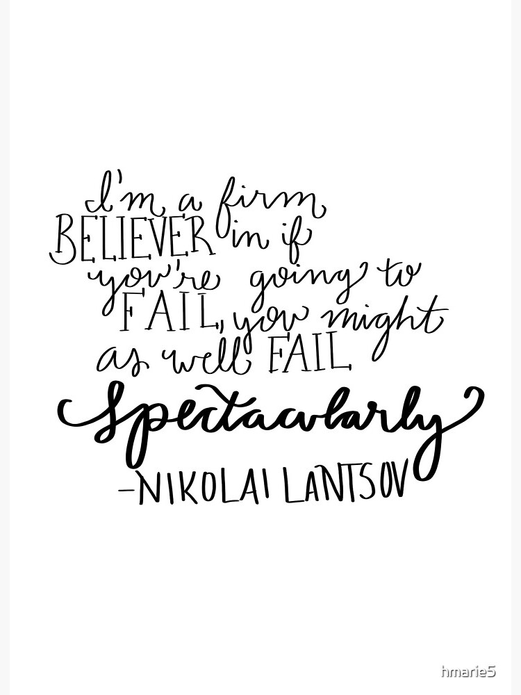 Shadow and Bone Print Nikolai Lantsov Quote When People Say Impossible They Usually Mean Improbable Grishaverse Poster Leigh Bardugo