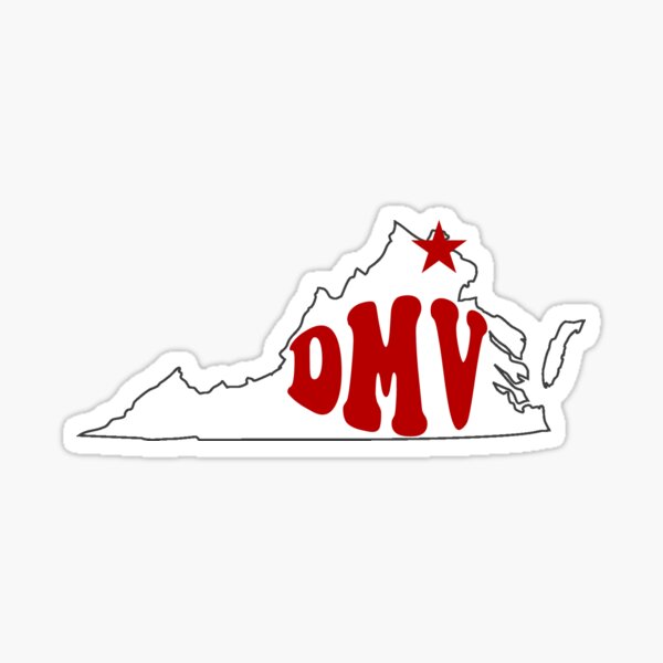 "DMV Northern Virginia" Sticker by izzytice Redbubble
