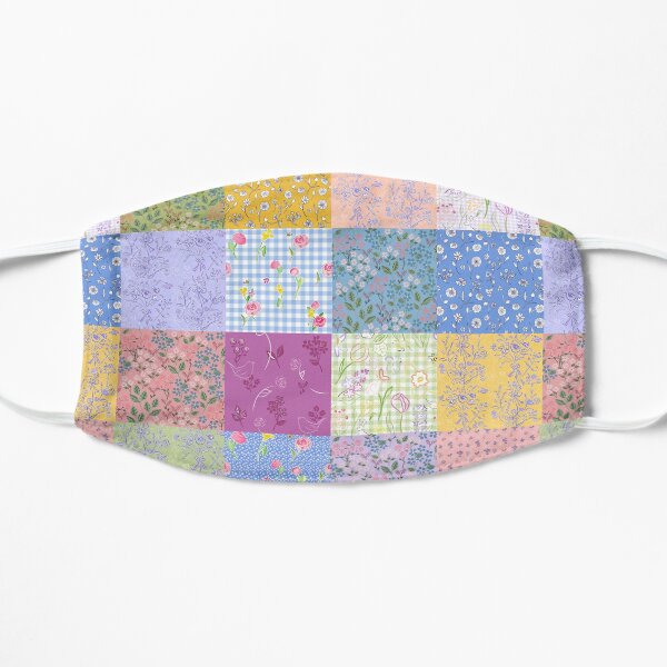 Spring palette patchwork quilt by Tea with Xanthe Flat Mask