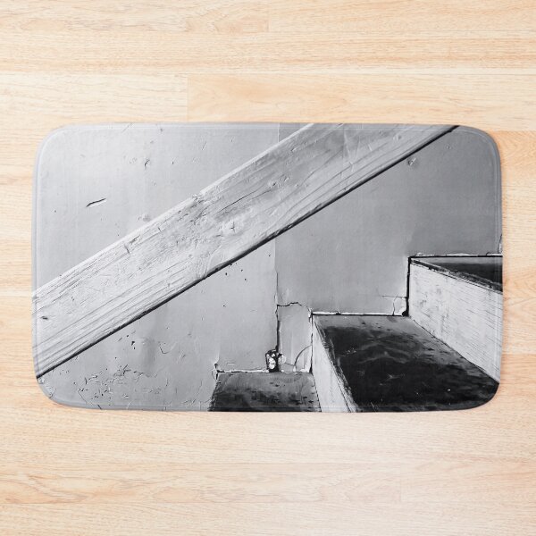 Item preview, wood stairway with wood background in black and white designed and sold by Mrvell.