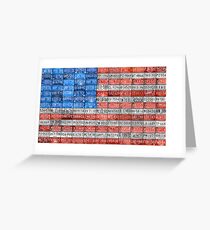 License Plate Flag of the USA United States - Michigan Plates Greeting Card
